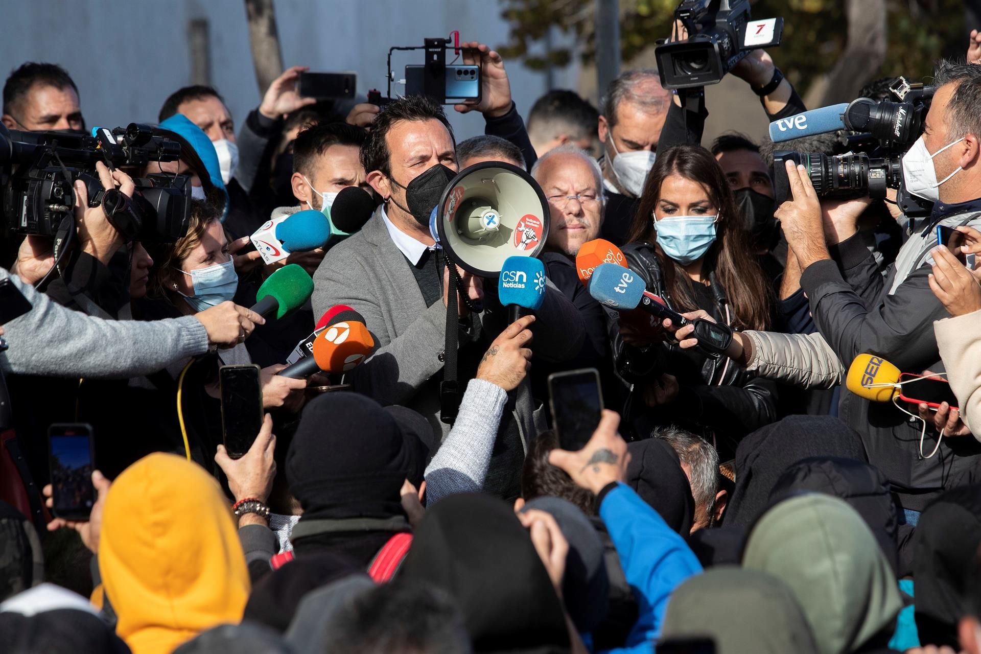 José María González Kichi en las protestas del sector siderúrgico de Cádiz