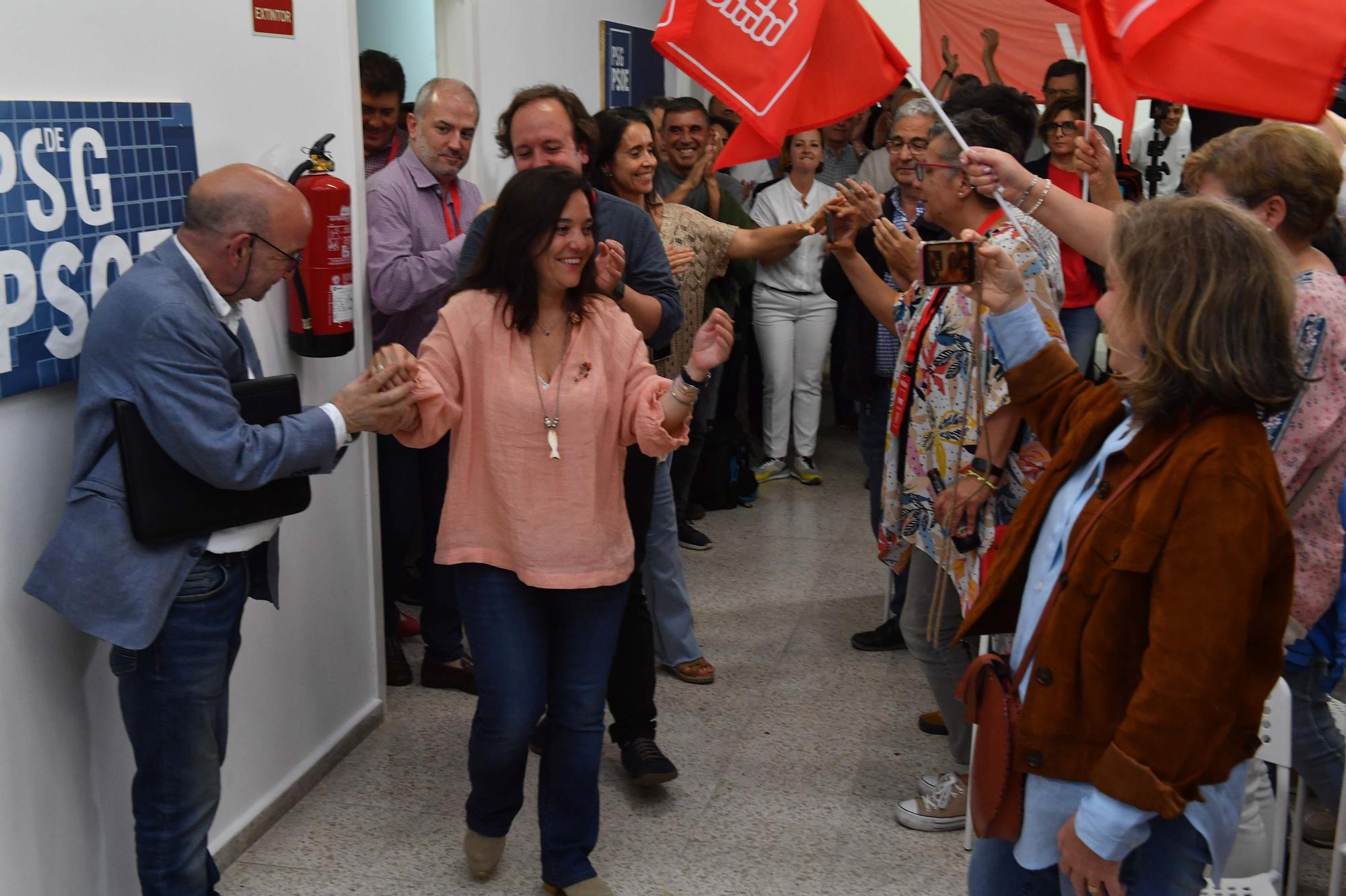 Celebración del PSOE de A Coruña tras las elecciones