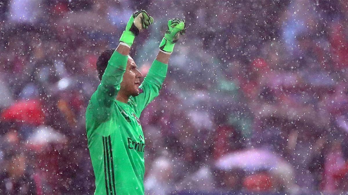 Keylor Navas al final del Atlético - Real Madrid de la Champions 2016/17