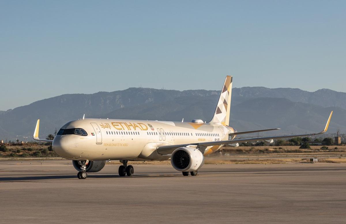 Mit diesem Airbus A 321LR fliegt Etihad die Route zwischen Abu Dhabi und Palma.