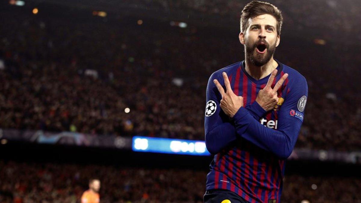 Piqué, en el Camp Nou