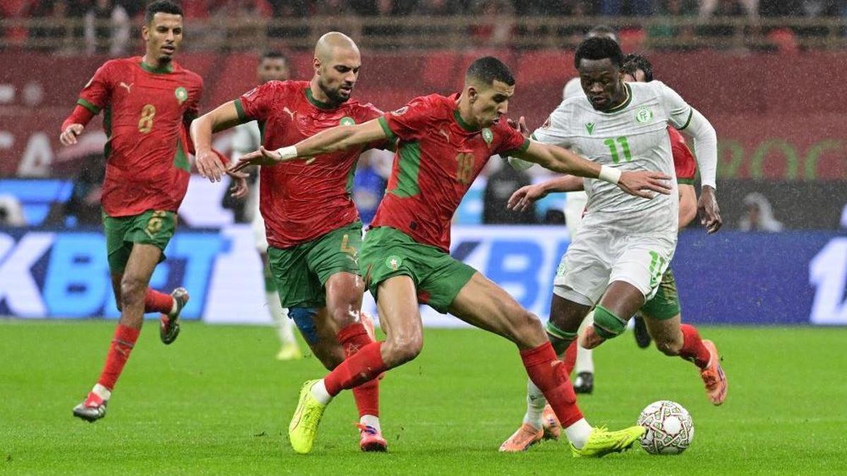 El Yamiq, en el partido con Marruecos ante Comoras en la Copa de África.