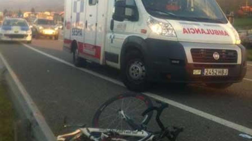 Estado en el que quedó la bicicleta del joven gijonés.