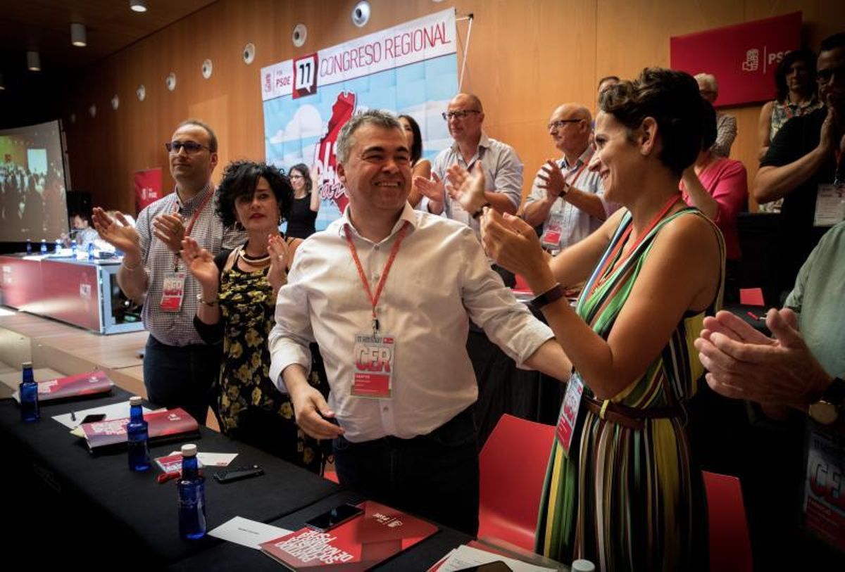 29 de julio de 2017. Santos Cerdán abre su último congreso como secretario de organización de los socialistas navarros.