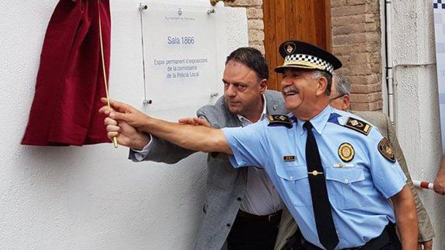 L&#039;alcalde, Valentí Junyent, i el cap de la Policia Local, Jordi Mora