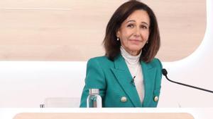 La presidenta del Santander, Ana Botín, el 5 de febrer en la presentació dels resultats del banc. | MARTA FERNÁNDEZ / EUROPA PRESS