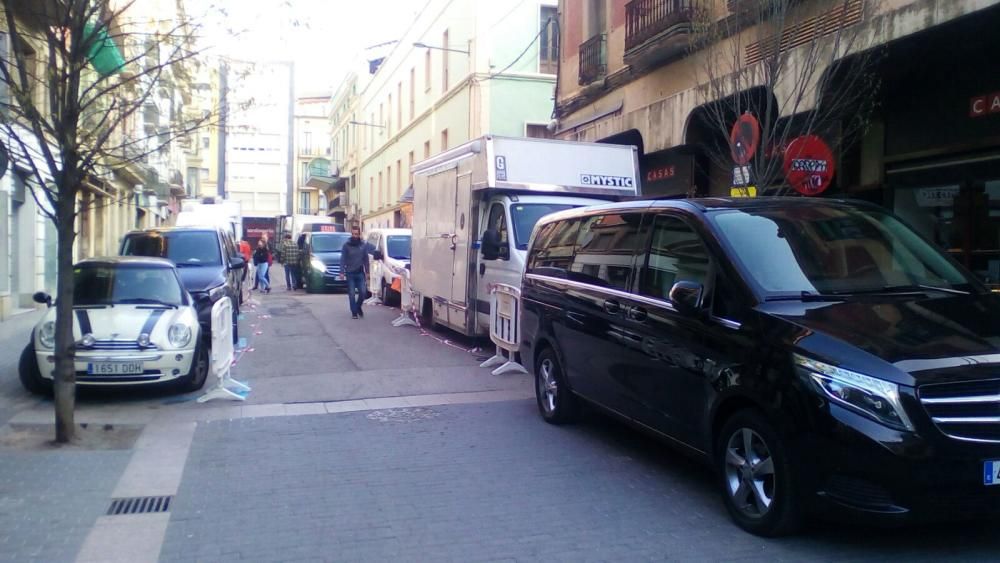 Rodatge d'un anunci de la marca de cotxes Lexus al Conservatori de Manresa.