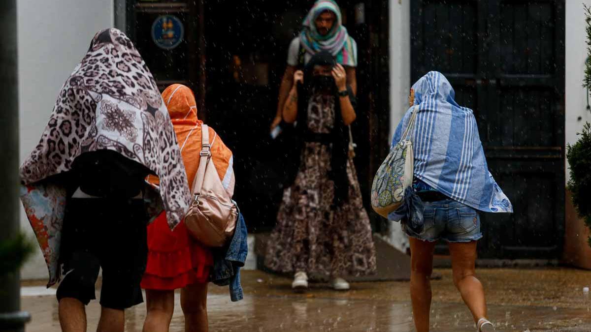 Imágenes de la lluvia torrencial en Ibiza y Formentera