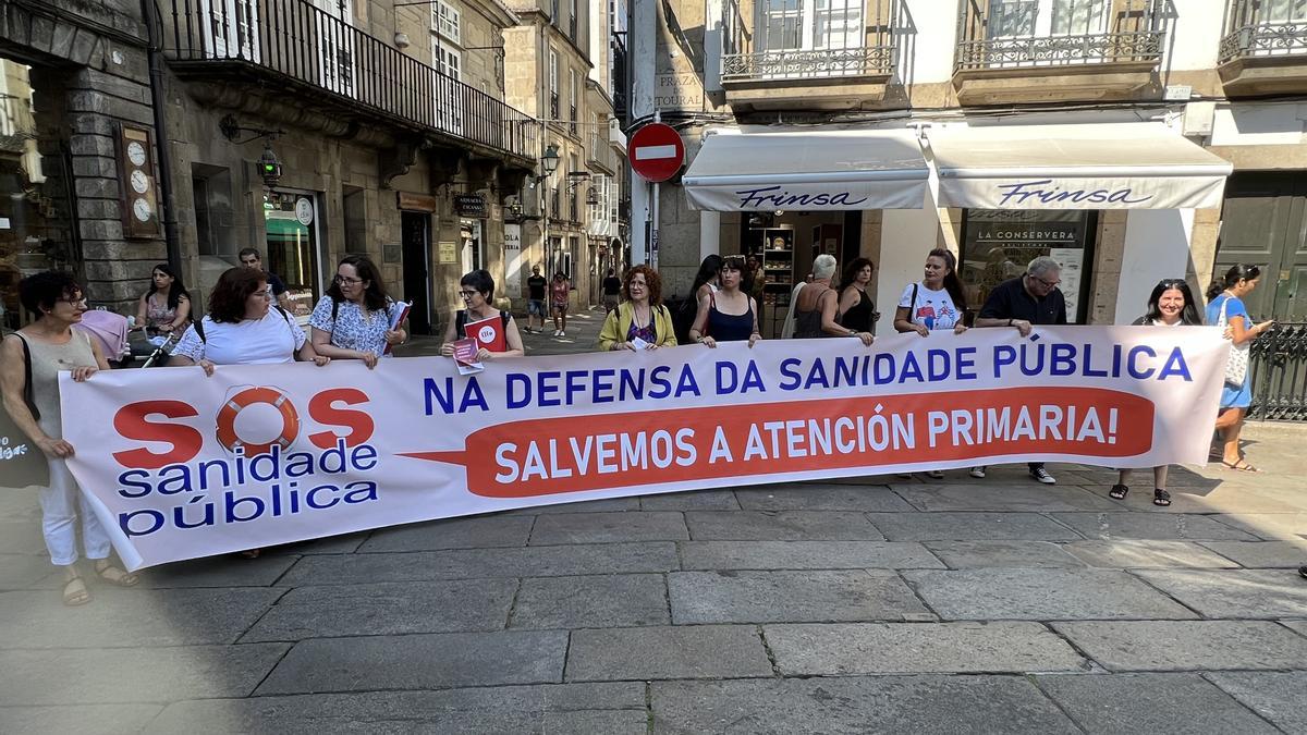 Protestas por la situación de la sanidad pública en Galicia.