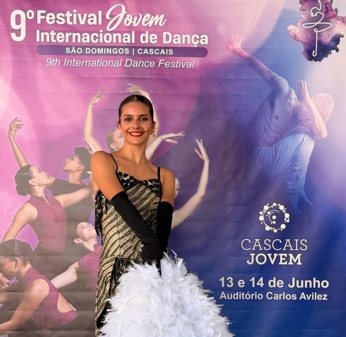 Daniella del Amo en Estoril, Portugal, tras conseguir el oro en su categoría.