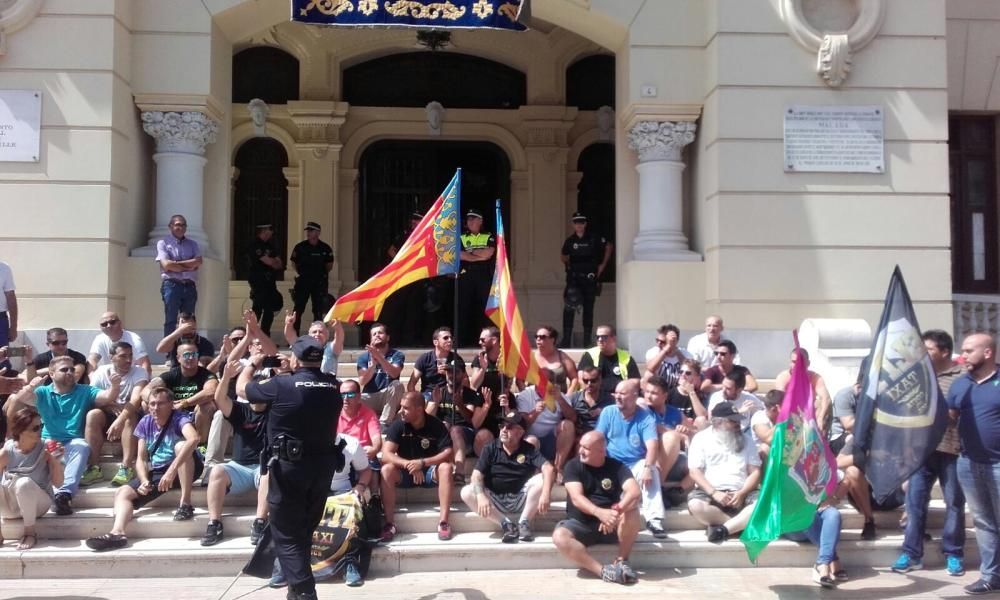 Manifestación de taxistas en contra de Cabify.