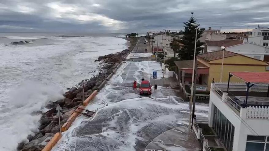 Impacto del temporal en Almassora a vista de dron