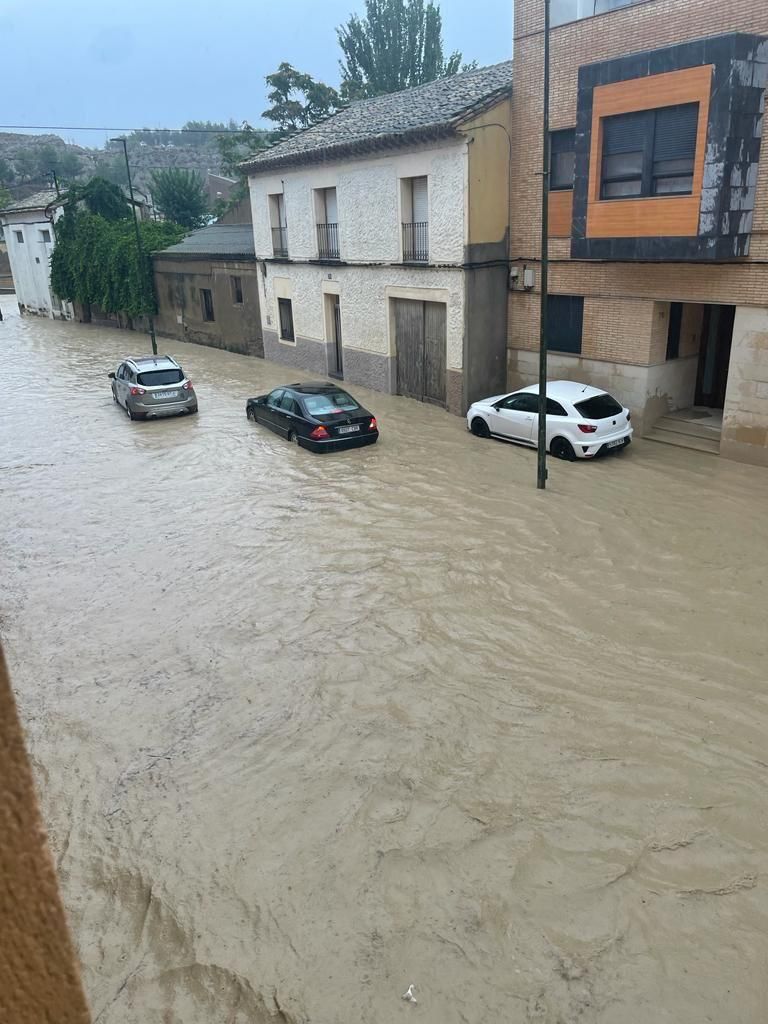 En imágenes | La DANA inunda Tauste con 100 litros por metro cuadrado