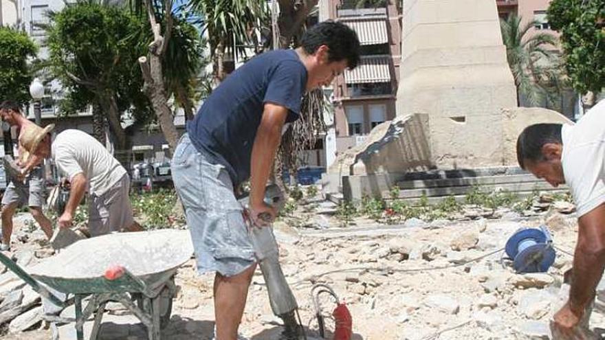 Las obras comenzaron ayer en el paseo de Germanías