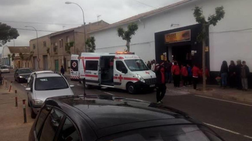 Imagen de la zona poco después del accidente en el que resultó herido un niño en Aspe.