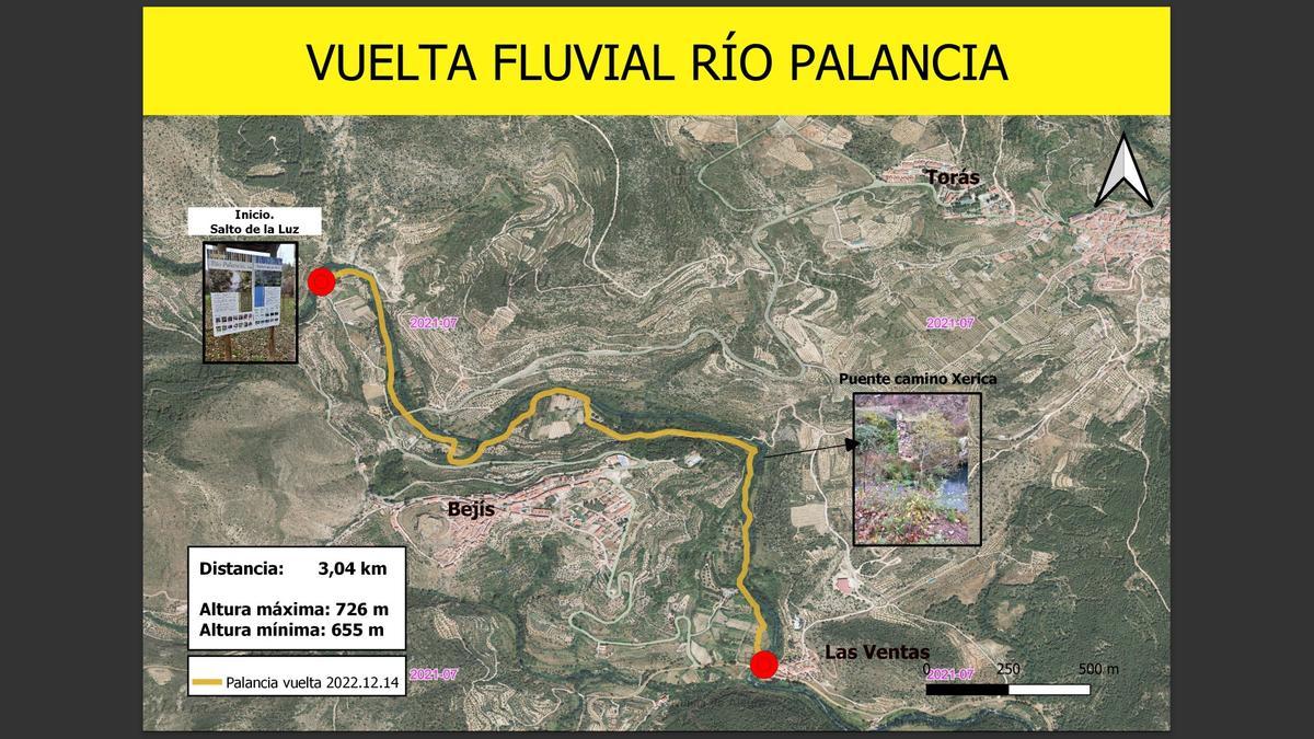 La última ruta marcada por el alumnado.