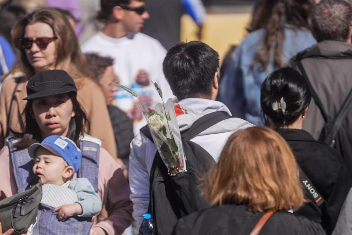 Celebración del día de Sant Jordi en Barcelona