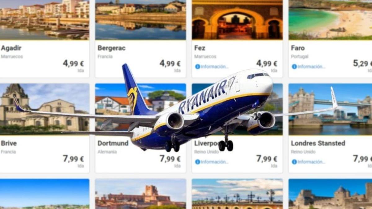 Buscador de vuelos más baratos de Ryanair.