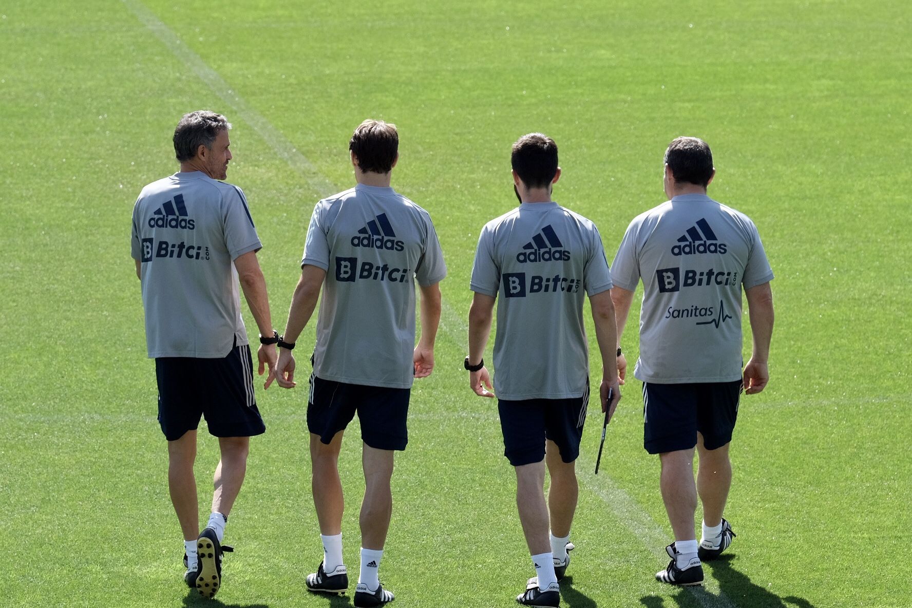 España se entrena en La Rosaleda para preparar el partido ante la República Checa