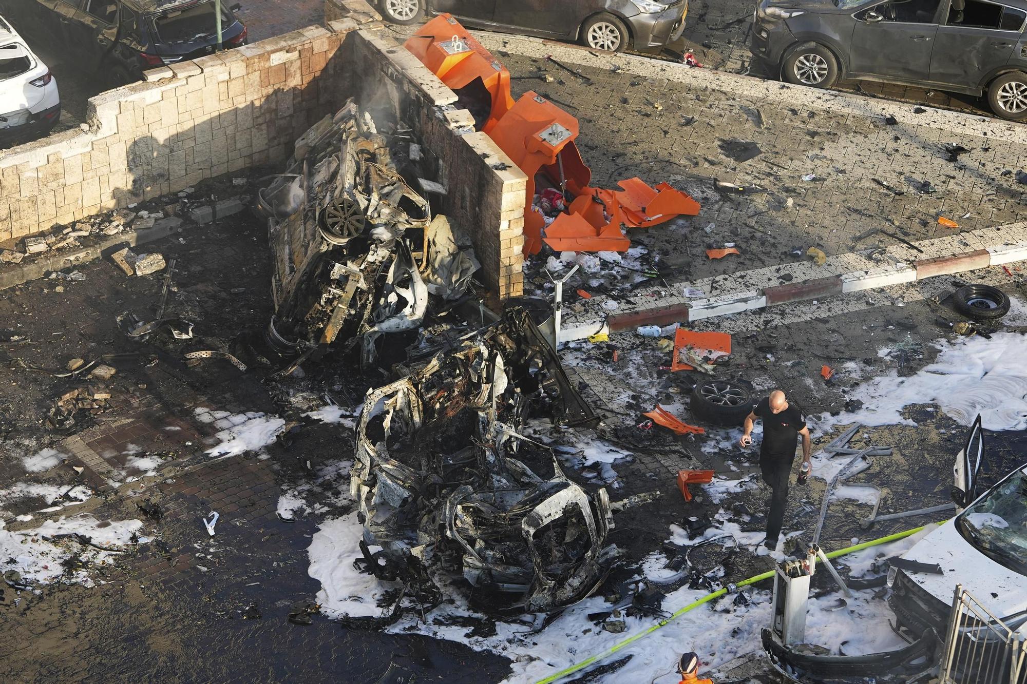 Ataque procedente de la Franja de Gaza en Ashkelon, Israel.