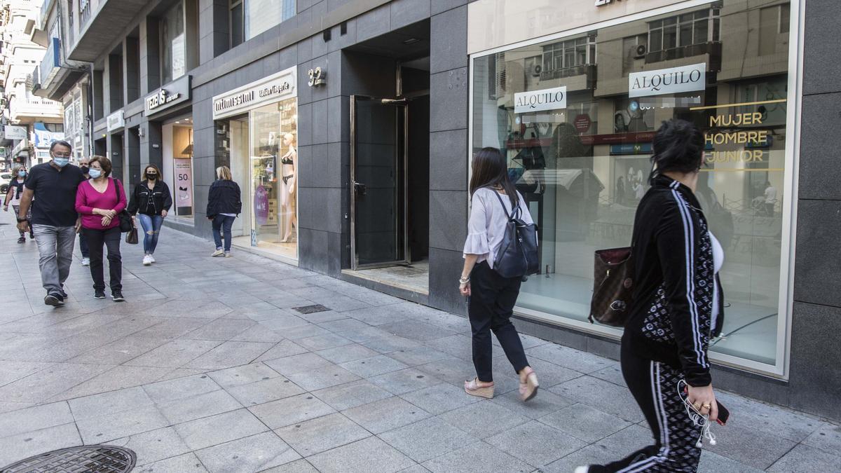 Comercios en el centro de Alicante