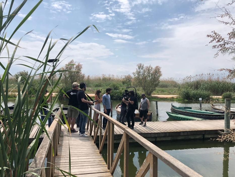 Rodaje de "El embarcadero" en L'Albufera