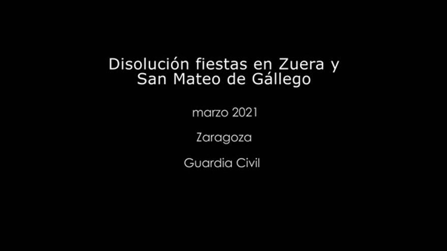 La Guardia Civil disuelve varias fiestas en San Mateo de Gállego, Zuera y La Alfranca