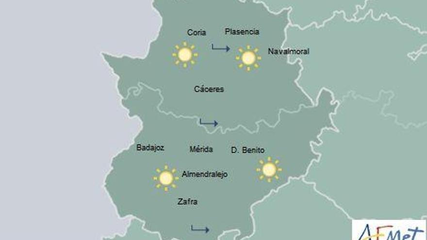 Ligero aumento de temperaturas en la región extremeña