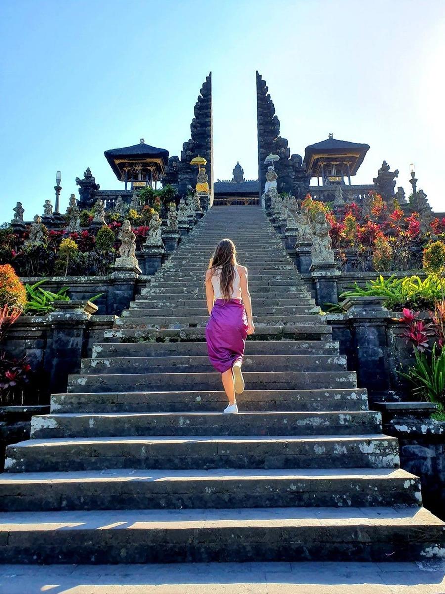 Elena García en Bali