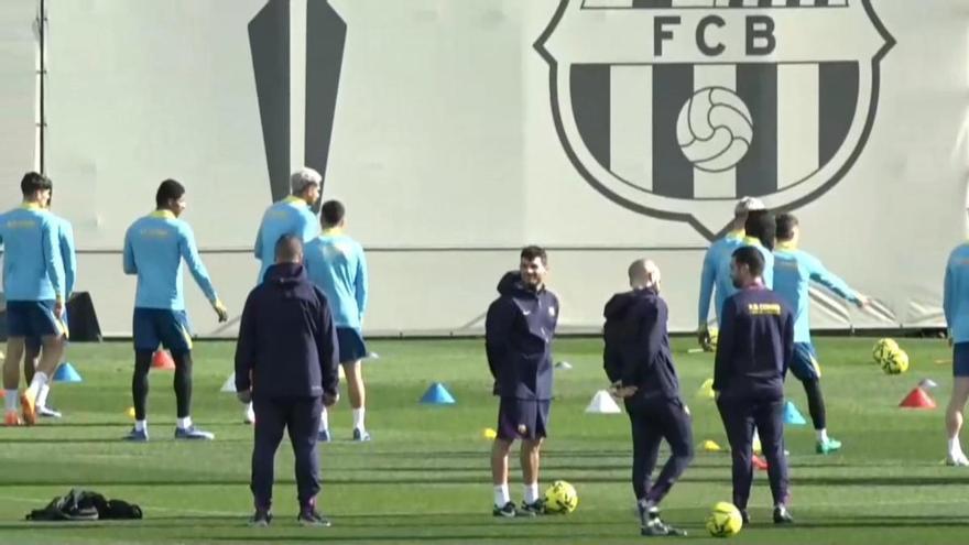 El Barça se entrena sin Raphinha en la víspera del encuentro ante el Mallorca