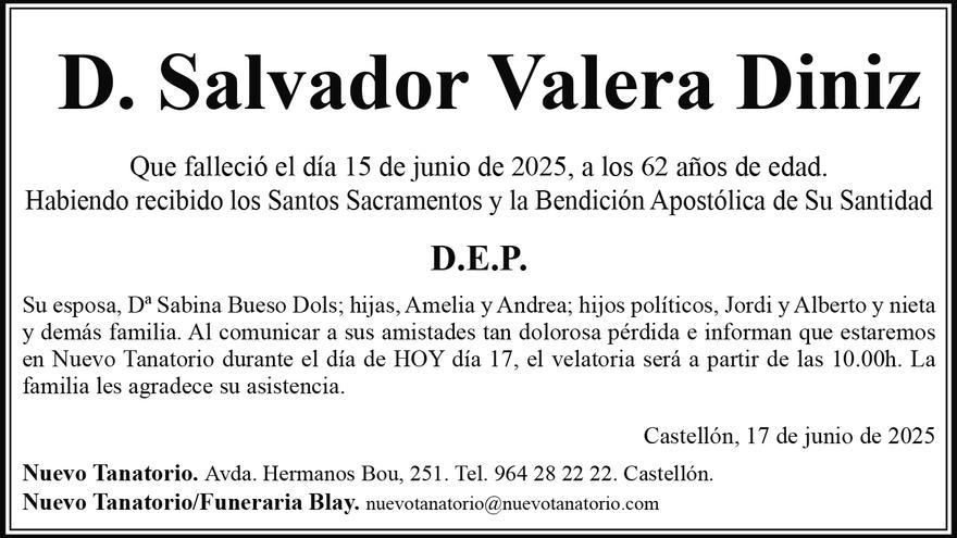 D. Salvador Valera Diniz