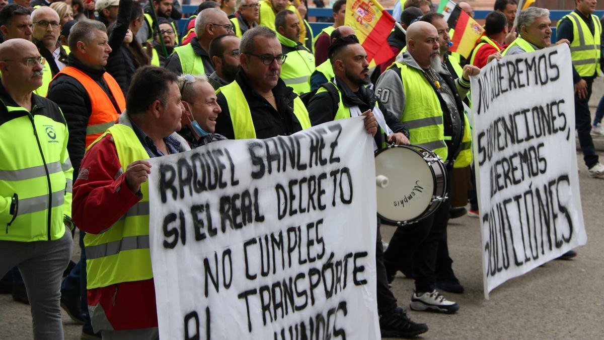 Manifestació de transportistes a Atocha