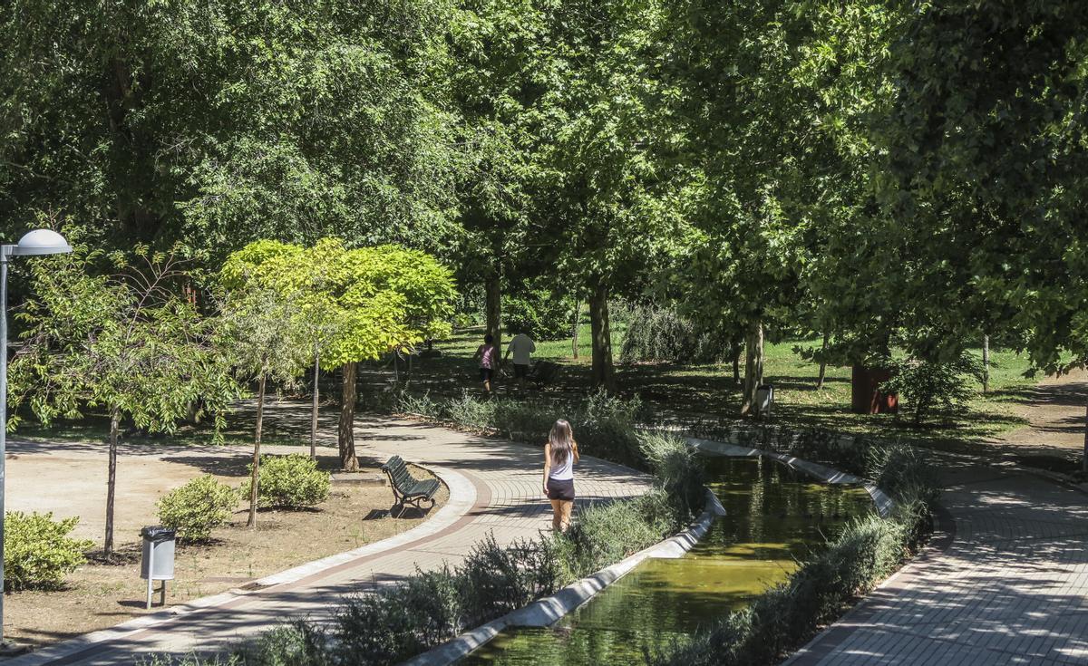 Parque del Príncipe. Cáceres figura entre las ciudades más verdes.