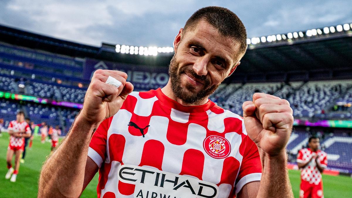 David López asistió a Stuani en el tanto decisivo en el José Zorrilla