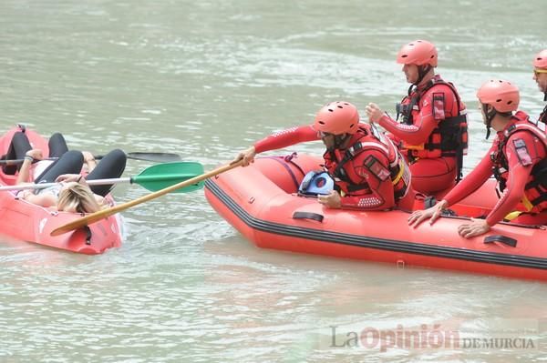 Simulacro en el río Segura