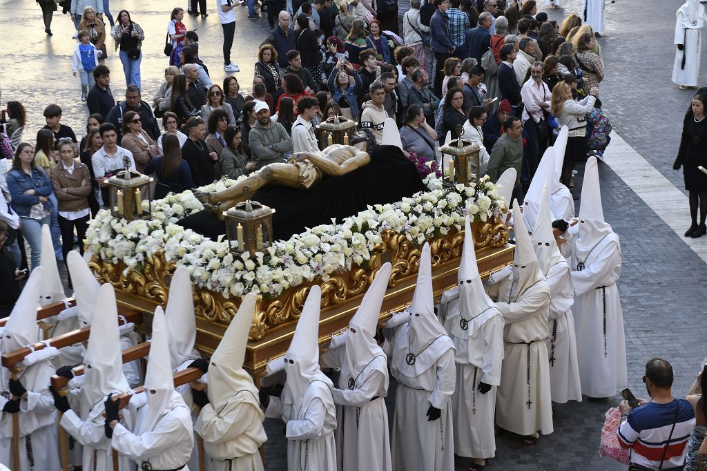 Procesión del Cristo Yacente el Sábado Santo en Murcia
