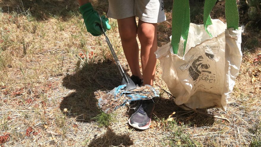 Les escoles verdes de l’Alt Empordà recullen brossa en una platja de Llançà