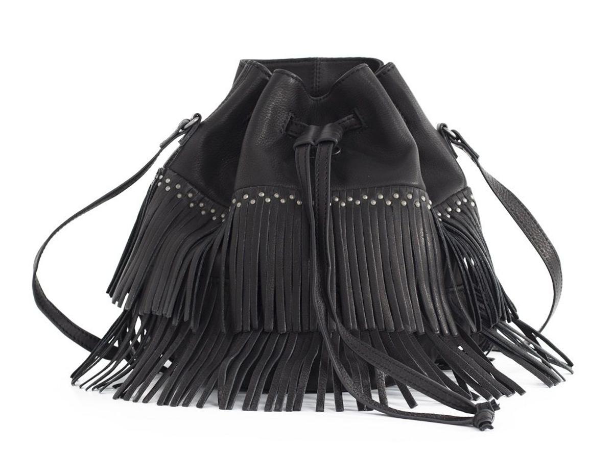 El saco negro con flecos, de IKKS