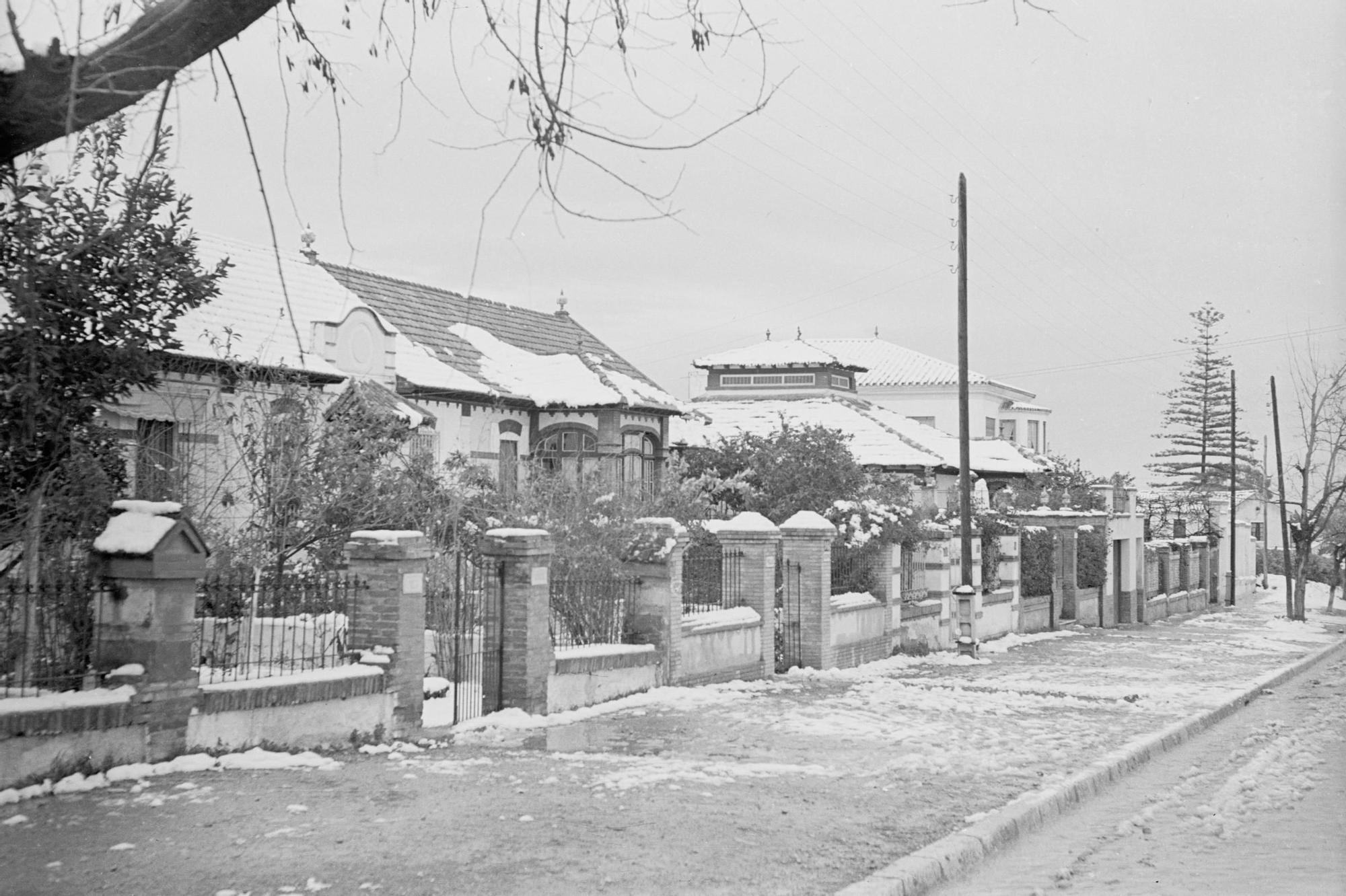 Nevada de Málaga en febrero de 1954