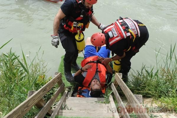 Simulacro en el río Segura