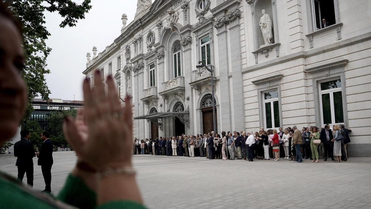Protesta de jueces y fiscales en el Supremo.