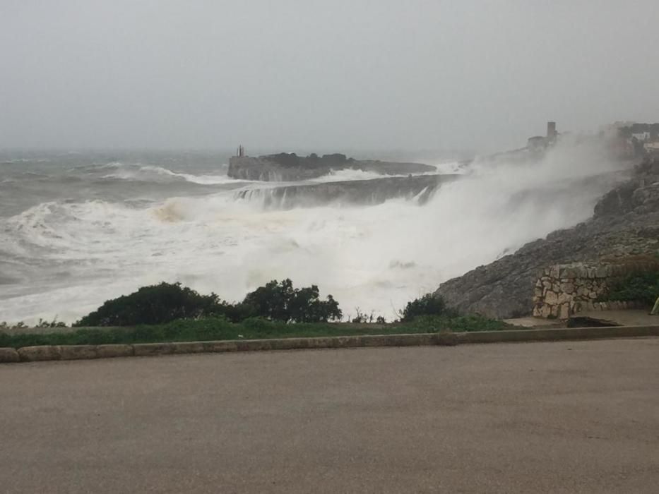 El temporal golpea el Llevant de Mallorca