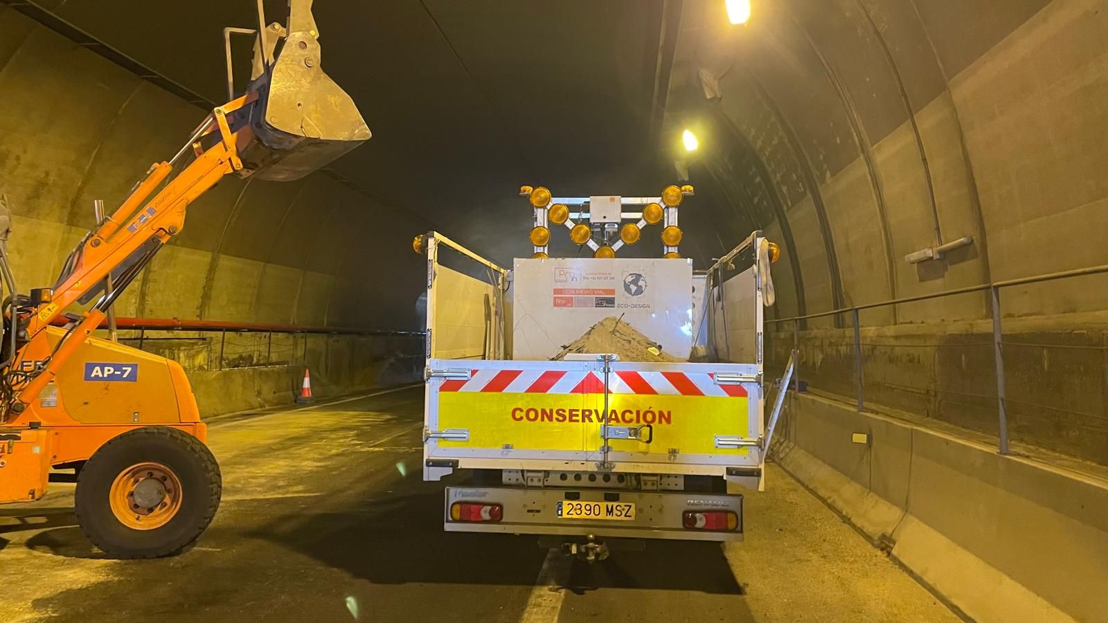 El túnel de Pilar de la Horadada tras el accidente