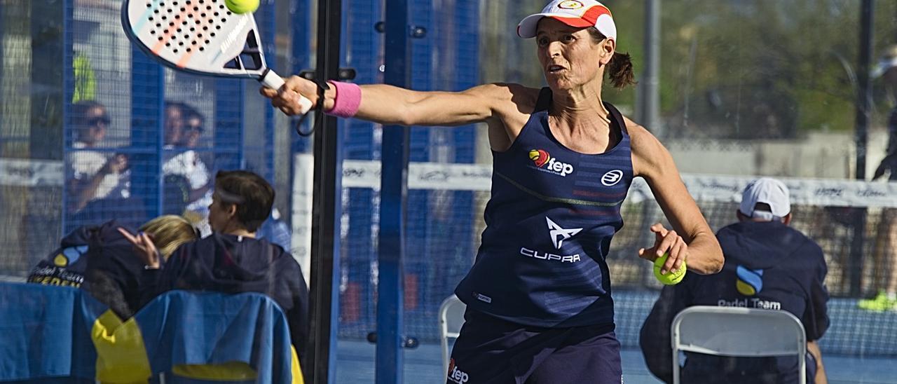 Lorena Figueres en un partido del Mundial