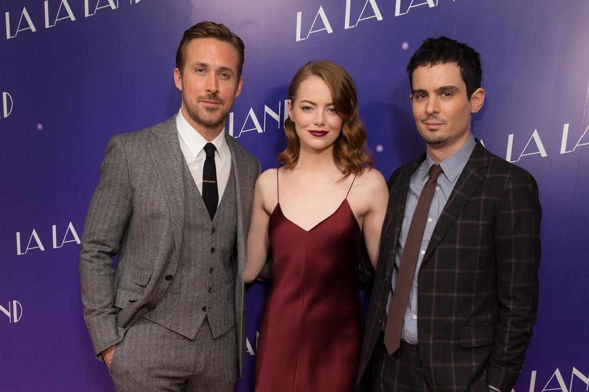 Estreno 'La La Land': Ryan Gosling, Emma Stone y el director Damien Chazelle