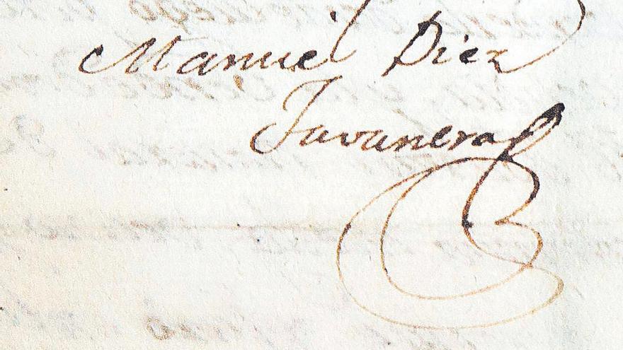 Firma autógrafa de Manuel Díez Tavanera.