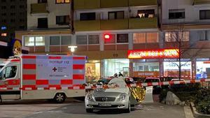 undefined52373644 hanau  germany   19 02 2020   an ambulance at the crime scen200220004318