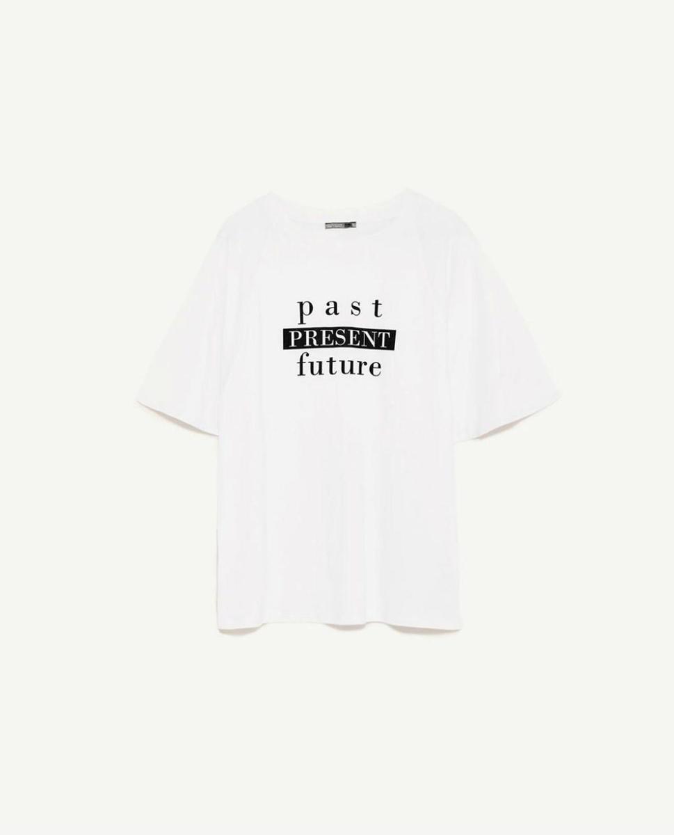 Camiseta del tiempo de Zara (Precio: 5 euros)