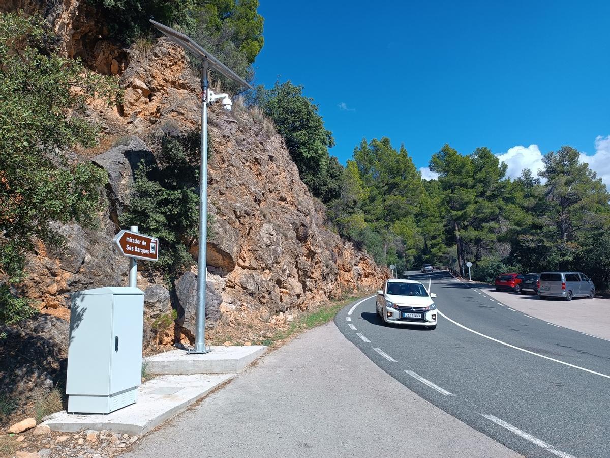 Una cámara en la MA-10 de la Serra de Tramuntana.