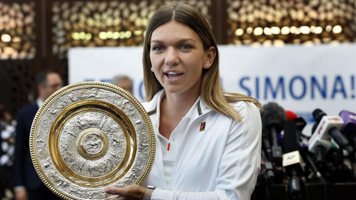 Simona Halep, ganadora del torneo de Wimbledon del año pasado en categoría femenina.